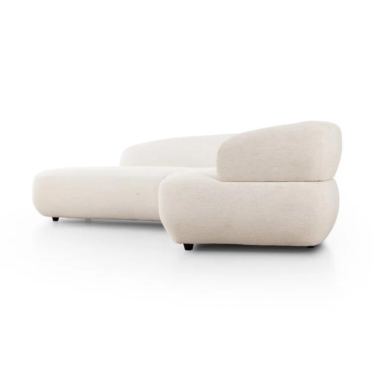 Nomad Snow Linen Left Chaise Two-Piece Sectional Sofa