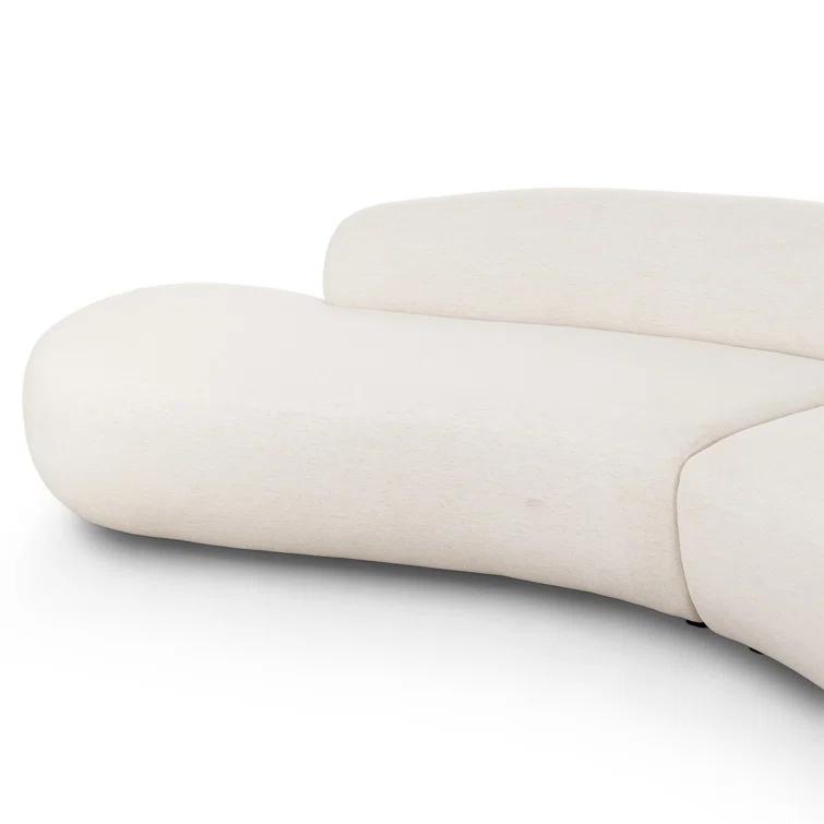 Nomad Snow Linen Left Chaise Two-Piece Sectional Sofa