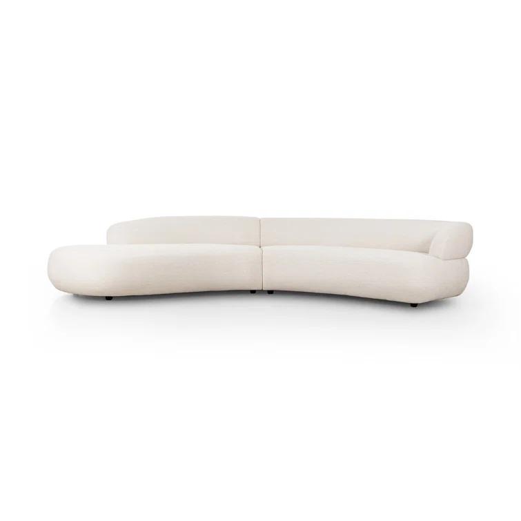 Nomad Snow Linen Left Chaise Two-Piece Sectional Sofa
