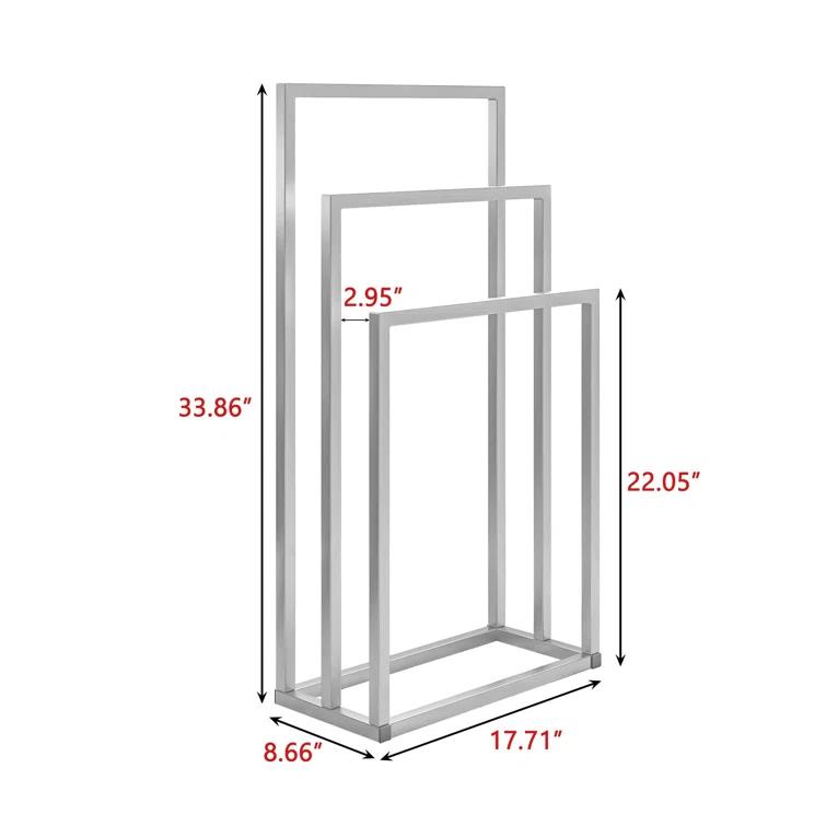 Freestanding 3-tier metal towel rack