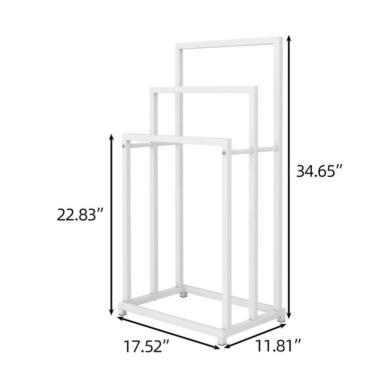 Freestanding 3-tier metal towel rack
