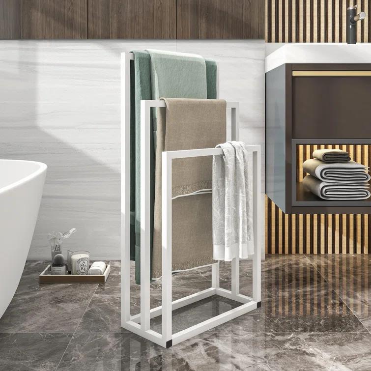 Freestanding 3-tier metal towel rack