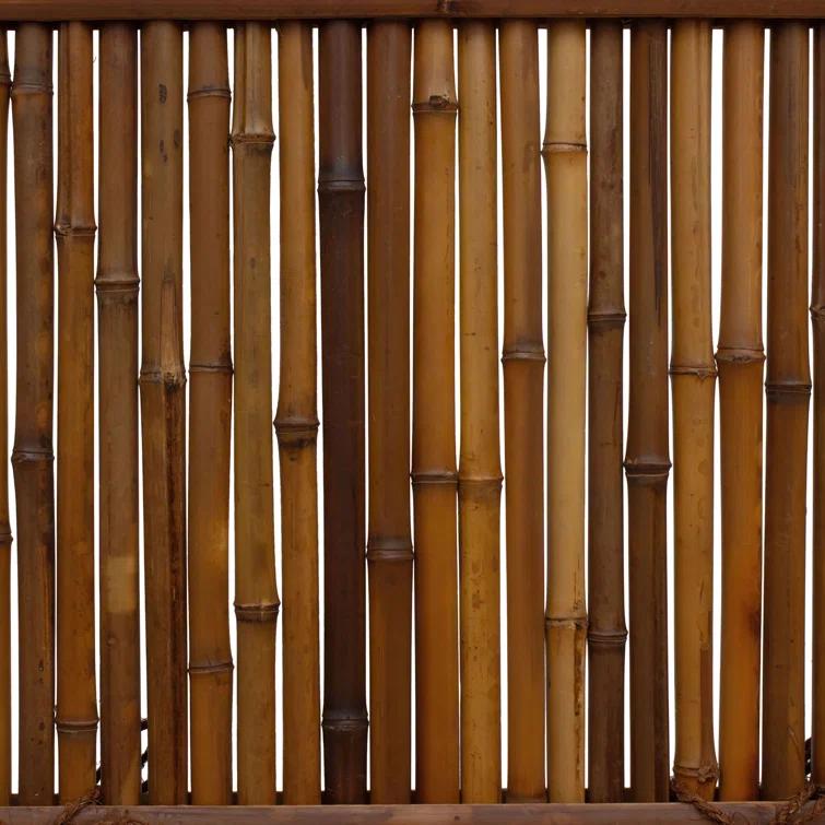 Red Lantern 6 ft. x 3 ft. Kogeta Zen Garden Bamboo Fence Panel