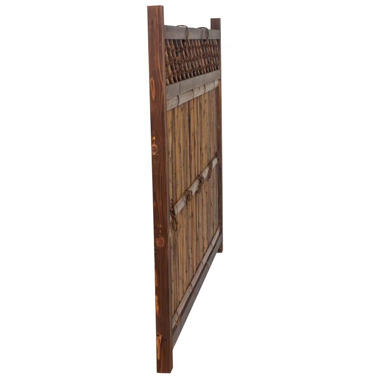 Red Lantern 4 ft. x 5 ft. Kogeta Zen Garden Bamboo Fence Panel