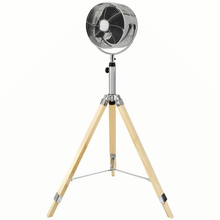 17 Stories Simple Deluxe Tripod Pedestal Fan, 3 Speed Adjustment, Multiple Wide Angle Standing Fan, Suitable For Bedroom, Living Room And Office, Silver-10 Inch, 10 Inch