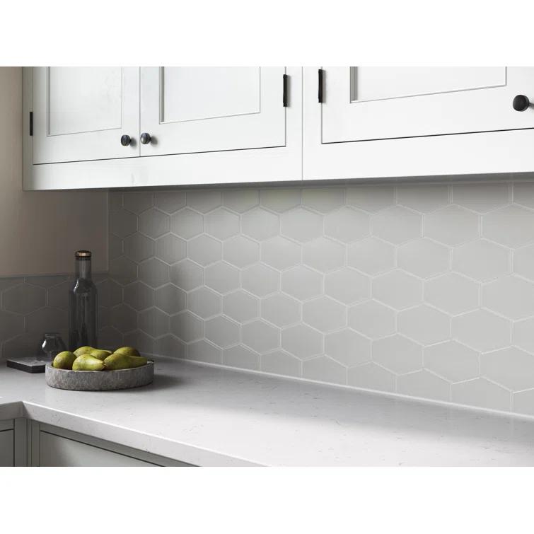 Long Hex 10.60in.x11 in. Glass Mosaic Tile
