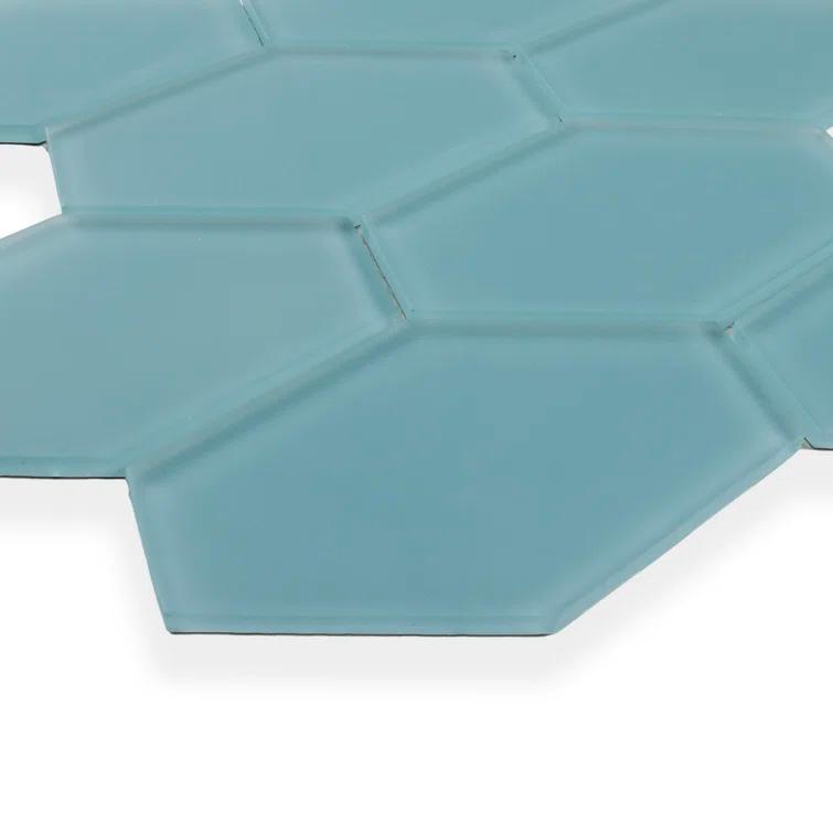 Cruz Bay Studio Long Hex 10.60in.x11 in. Glass Mosaic Tile