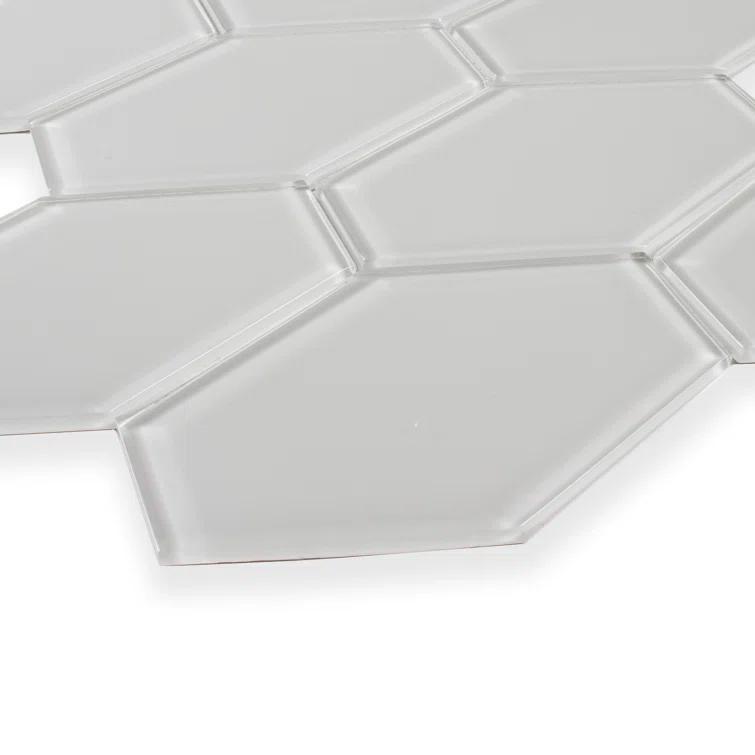 Cruz Bay Studio Long Hex 10.60in.x11 in. Glass Mosaic Tile