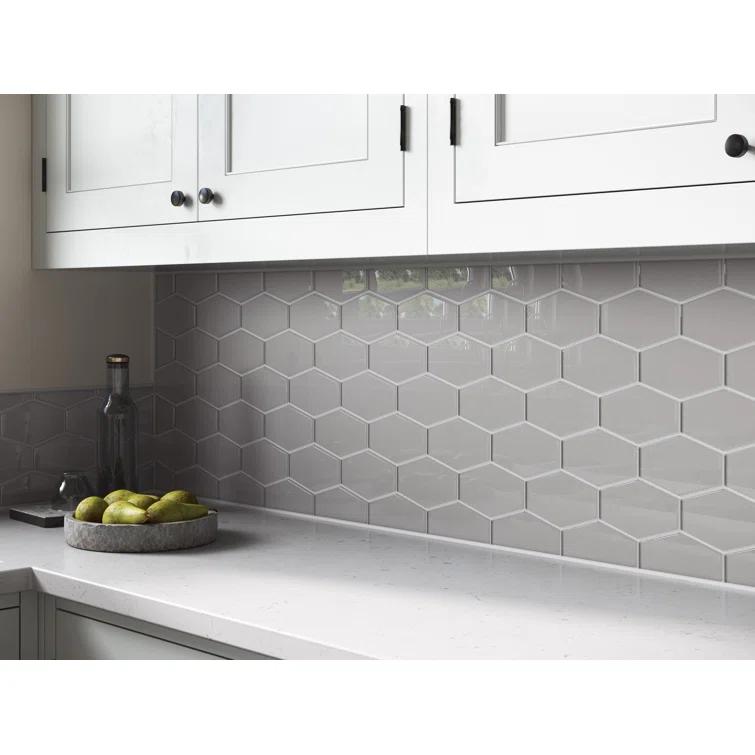 Cruz Bay Studio Long Hex 10.60in.x11 in. Glass Mosaic Tile