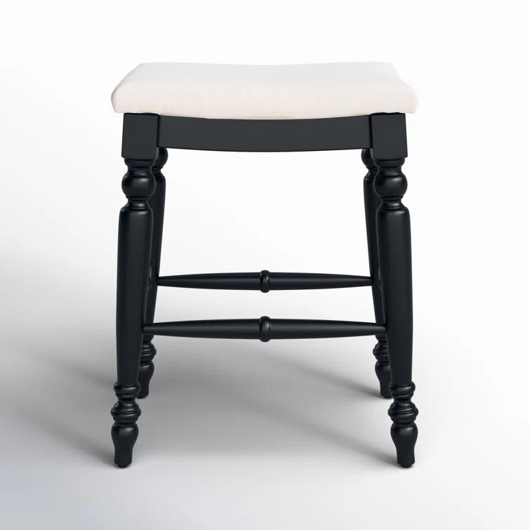 Kelly Clarkson Home Jordyn Backless Upholstered Wood Counter & Bar Stool