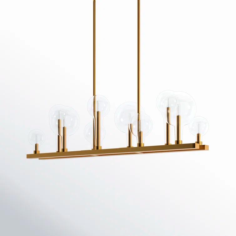 Hennig Linear Chandelier - Brass / 48"Dia