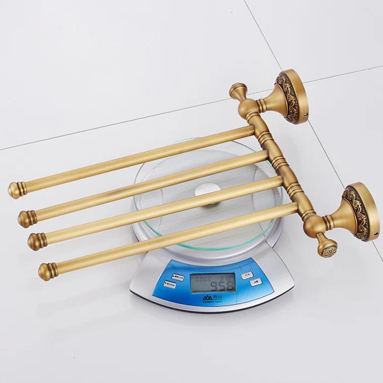 Blooming B0CG8YGM7N Bronze Folding 4-Arm Towel Rack