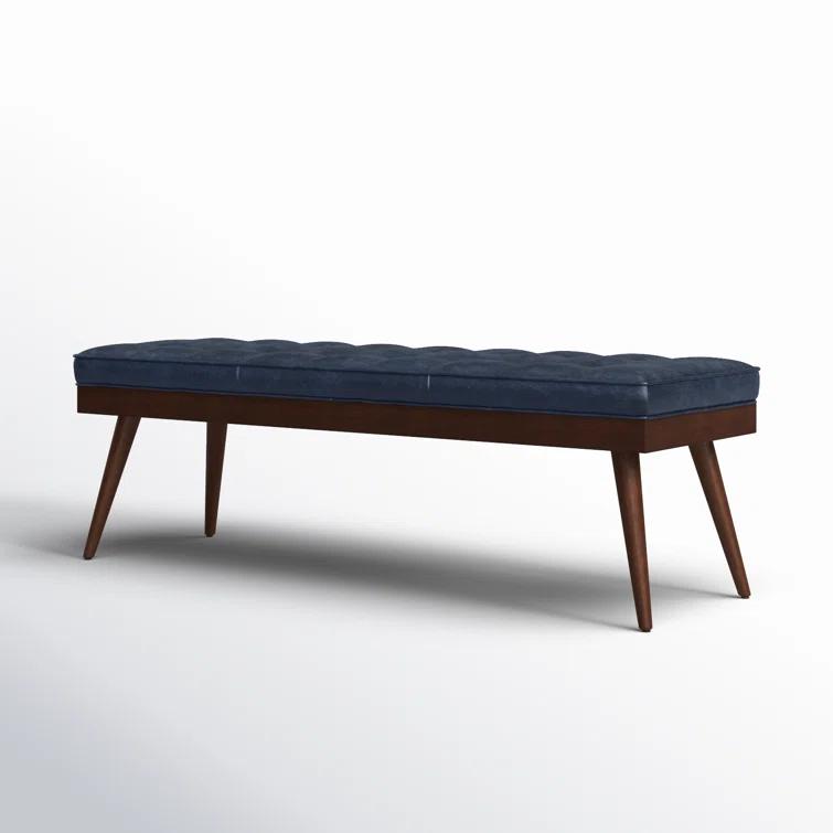 Athan Full-Grain Italian Genuine Leather Bench