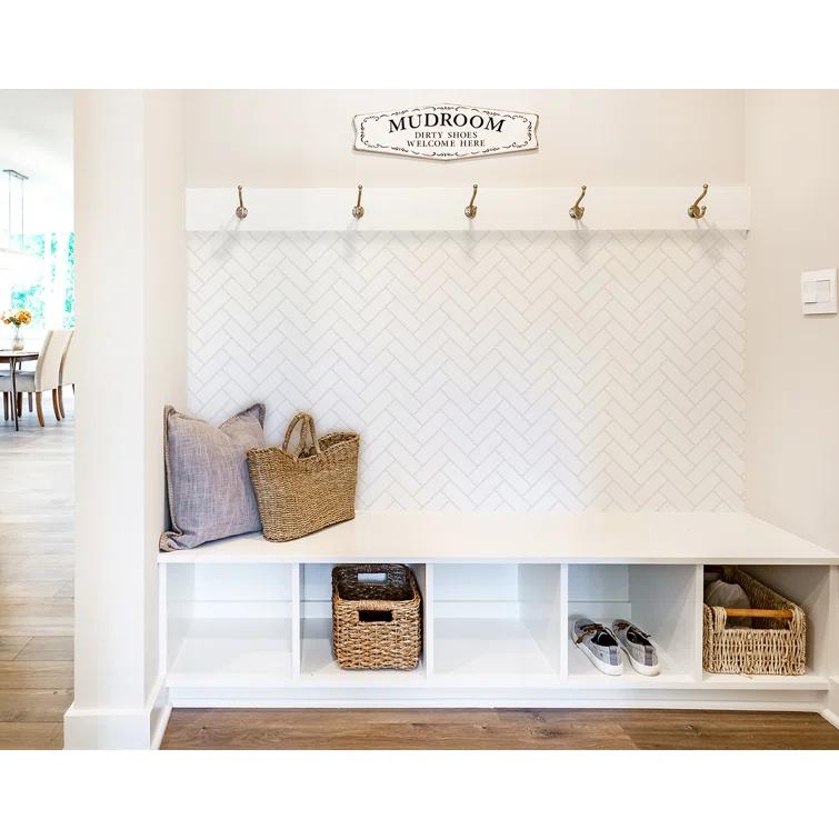 Herringbone MirroFlex 4ft. x 8ft. Glue Up PVC 3D Wall Panels 96 sq.ft.