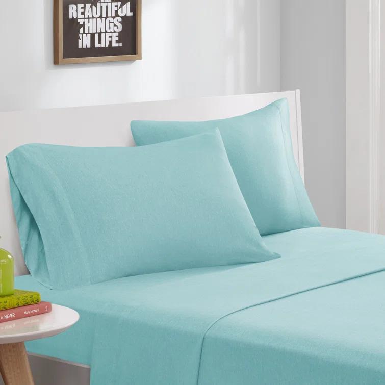 Cotton Blend Jersey Knit All Season Sheet Set