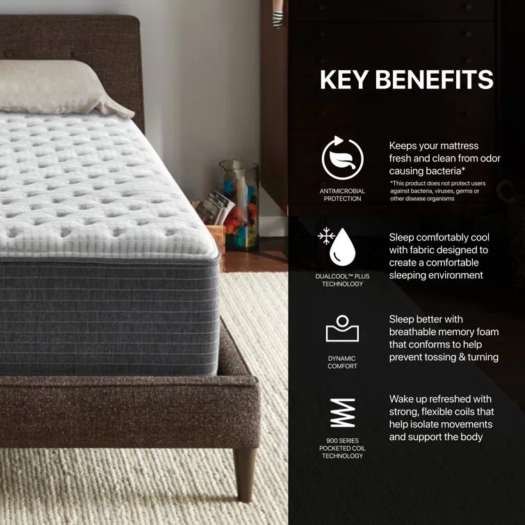 Beautyrest Silver BRS900-C Extra Firm 13.75" Hybrid Mattress