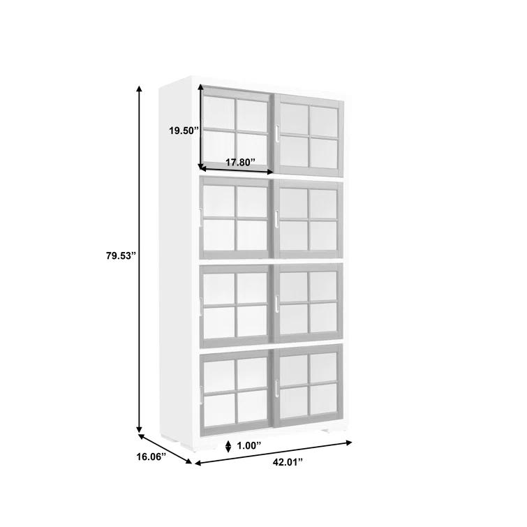 Pulaski Furniture Contemporary 4-Shelf Sliding Door Bookcase