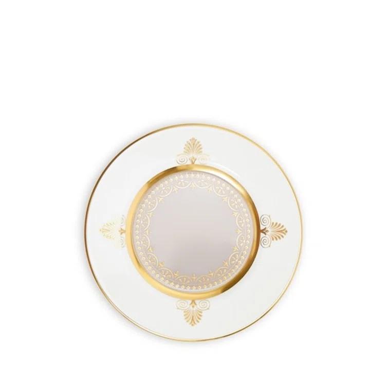 Anthemion Grey Porcelain Bread & Butter Plate with Gold Trim