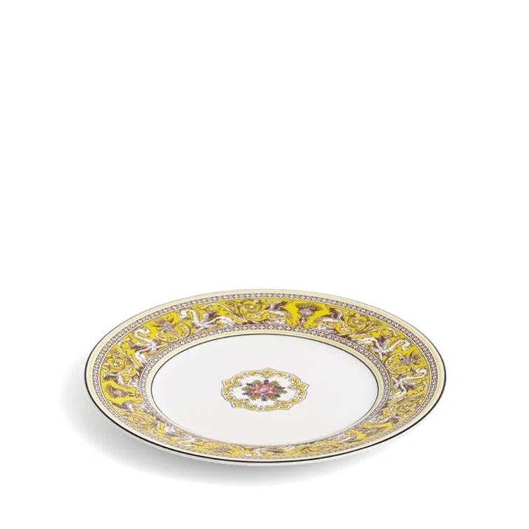 Yellow Porcelain Handcrafted Salad Plate 8.1 Inch