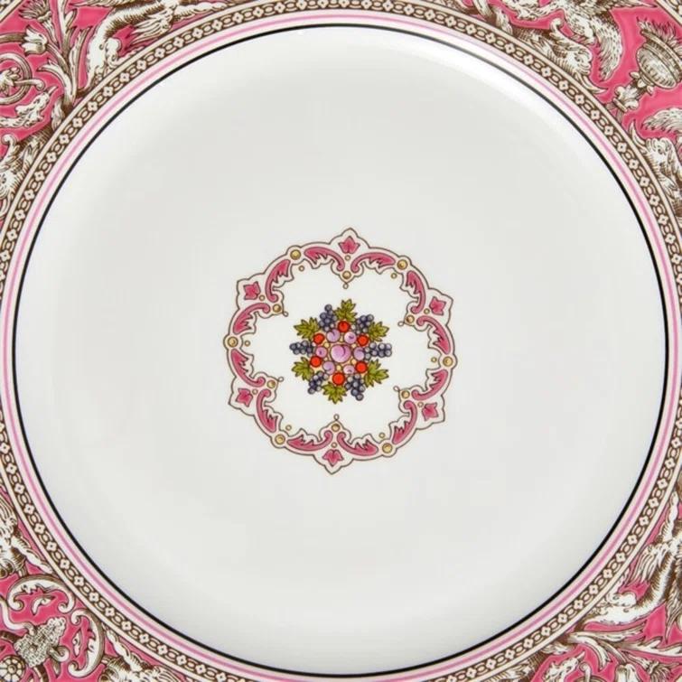 Florentine Fuchsia Handcrafted Porcelain Dinner Plate 10.7"