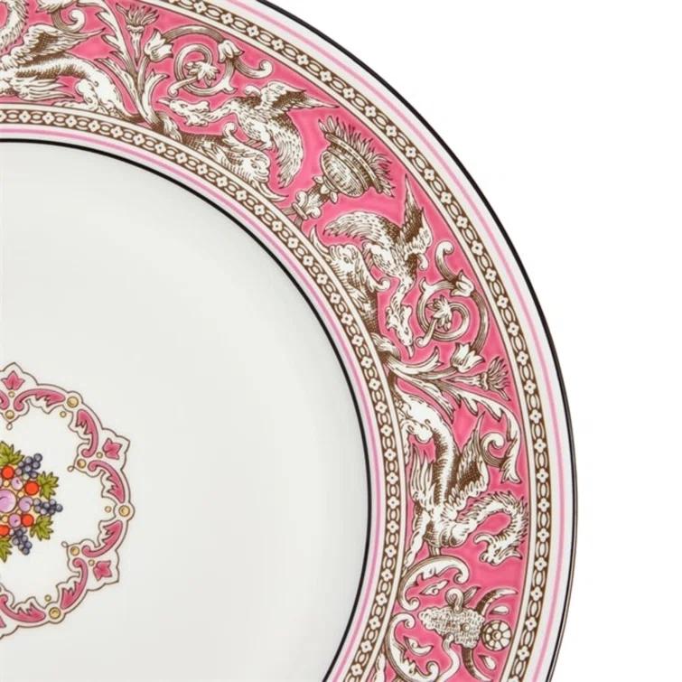 Florentine Fuchsia Handcrafted Porcelain Dinner Plate 10.7"