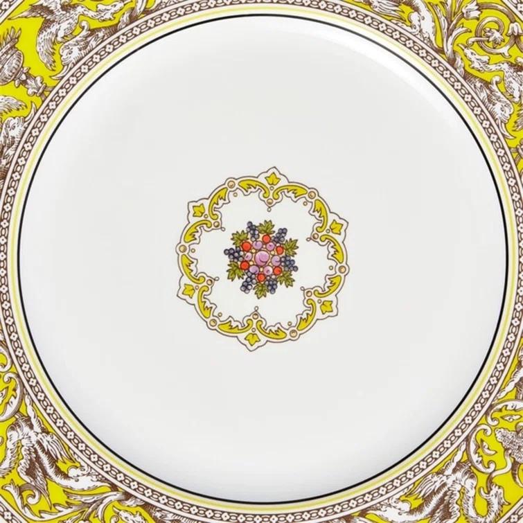 Citron Yellow Handcrafted Porcelain Dinner Plate 8.11 in