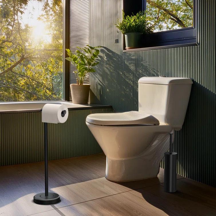 Latitude II Freestanding 22.25"H Toilet Paper Holder with Weighted Base