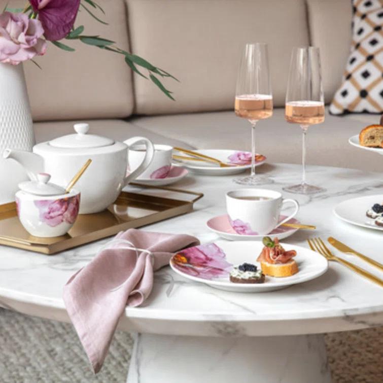 Villeroy & Boch Villeroy & Boch Rose Garden Premium Porcelain Dinner Plate in Rosé