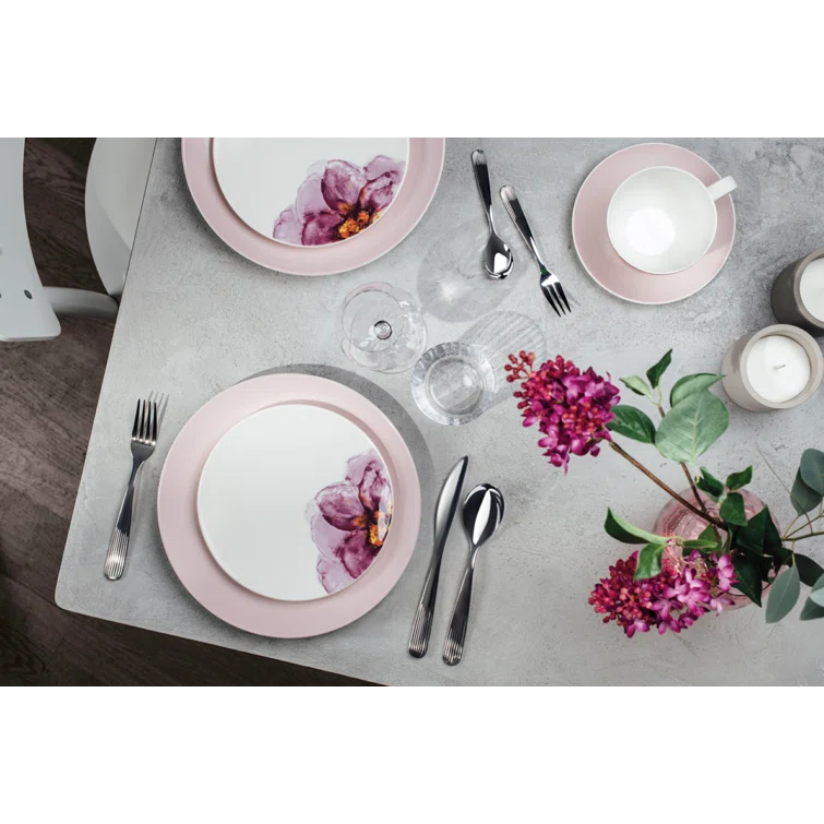 Villeroy & Boch Villeroy & Boch Rose Garden Premium Porcelain Dinner Plate in Rosé