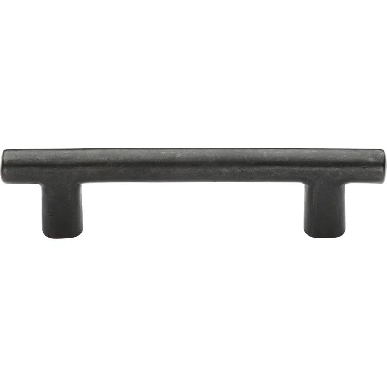 Dark Bronze Distressed Metal Bar Pull with Mounting Hardware