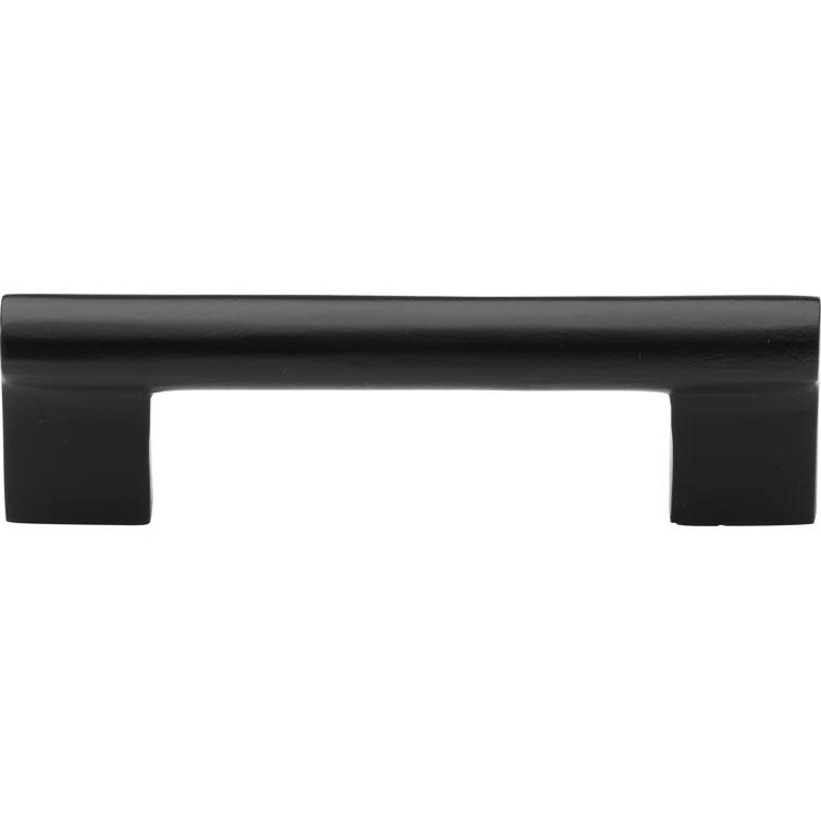 Modern Black Distressed Brass Cabinet Pull Bar