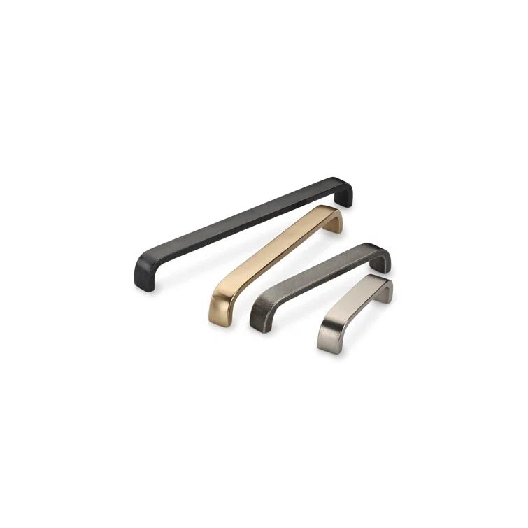 Dark Bronze Modern Wide Arc Cabinet Pull with Mounting Hardware