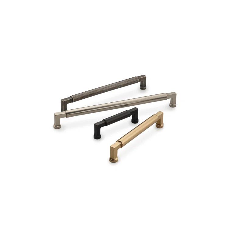 Modern Black Brass Cabinet Pull with Mounting Hardware