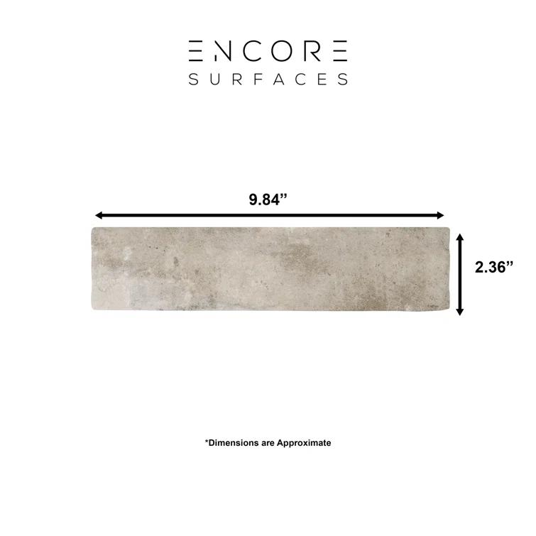 Encore Surfaces Tribeca 2" x 10" Porcelain Brick Look Wall & Floor Tile