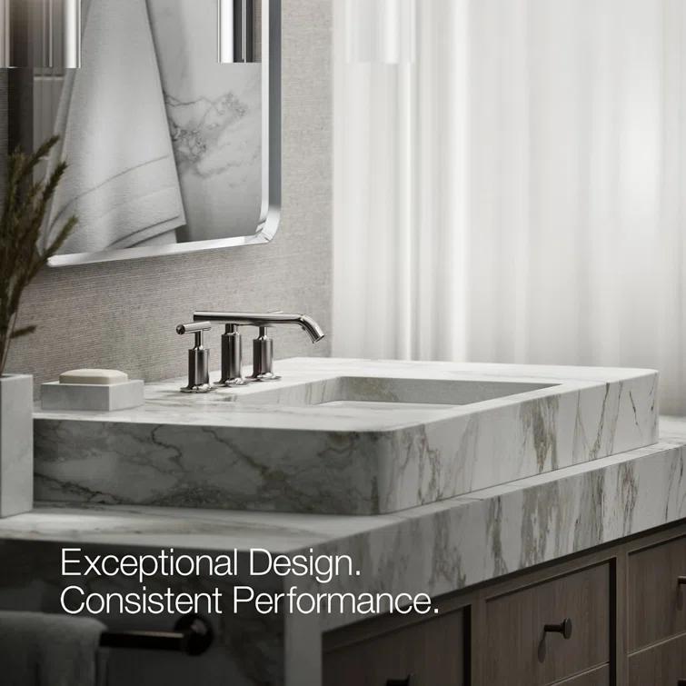 Purist® Widespread Bathroom Sink Faucet with Low Cross Handles and Low Spout