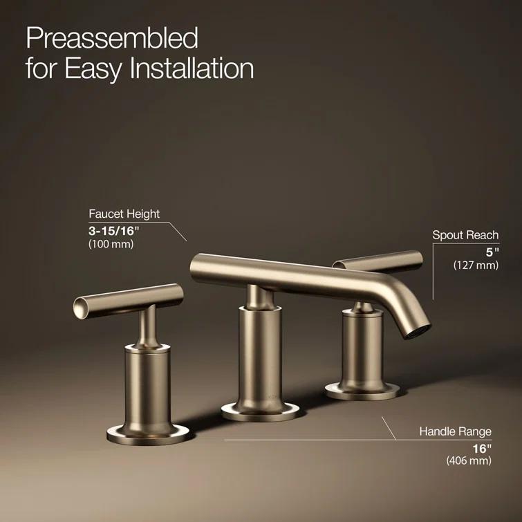 Purist® Widespread Bathroom Faucet with Drain Assembly