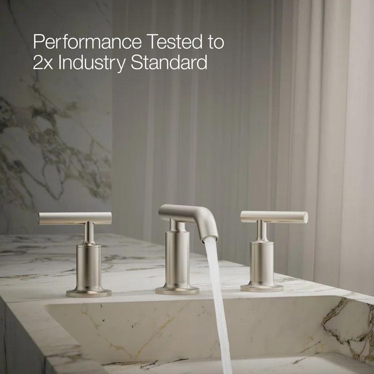 Purist® Widespread Bathroom Faucet with Drain Assembly