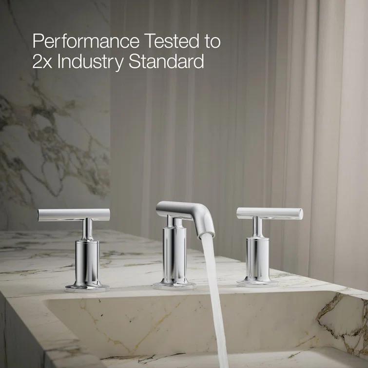 Purist® Widespread Bathroom Faucet with Drain Assembly