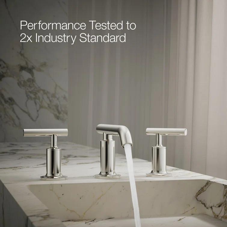 Purist® Widespread Bathroom Faucet with Drain Assembly