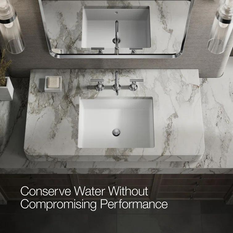 Purist® Widespread Faucet with Drain Assembly Low Lever Handles and Low Gooseneck Spout