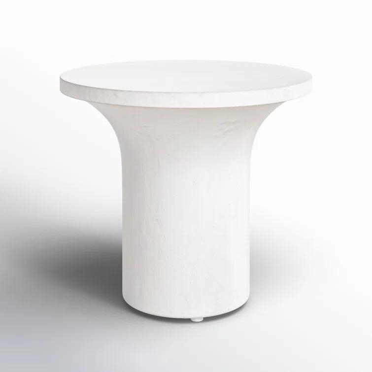 Ramos Low Round Side Table - White