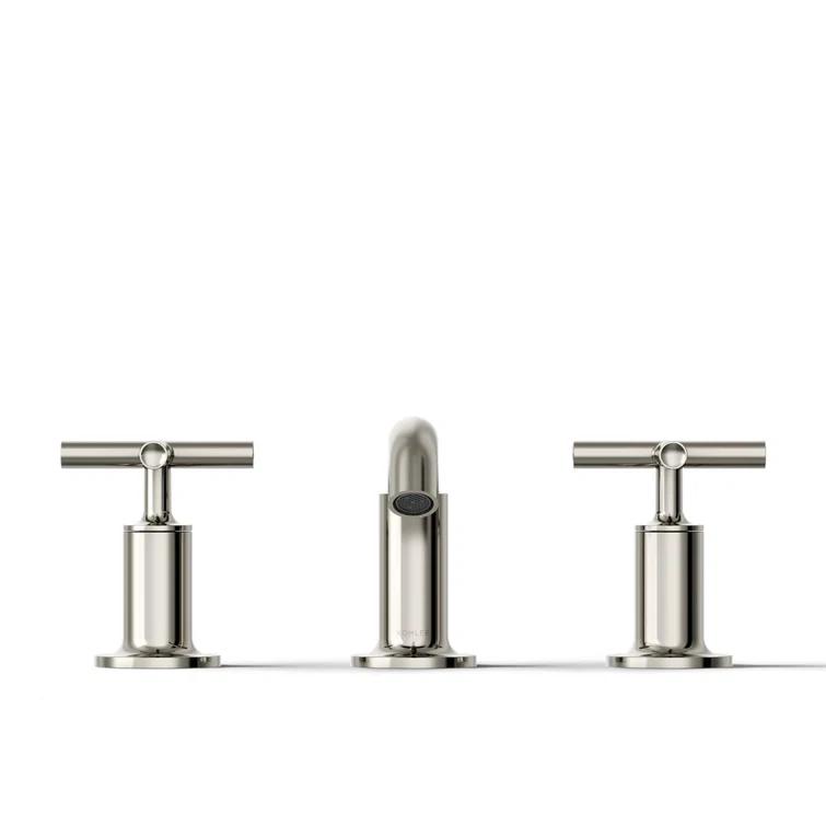 Purist® Widespread Bathroom Sink Faucet with Low Cross Handles and Low Spout