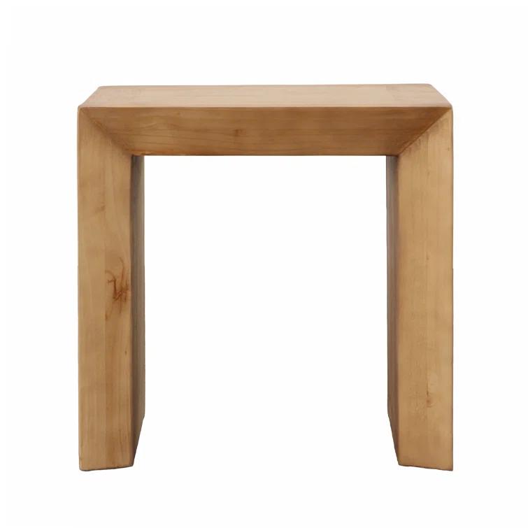 Dovetail Furniture Sonya 22" Wide Reclaimed Pine Wood Side Table, Natural