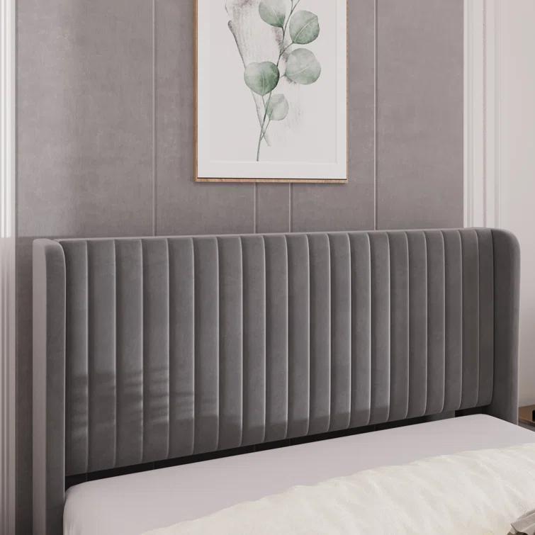 Candler Upholstered Platform Bed with Wingback
