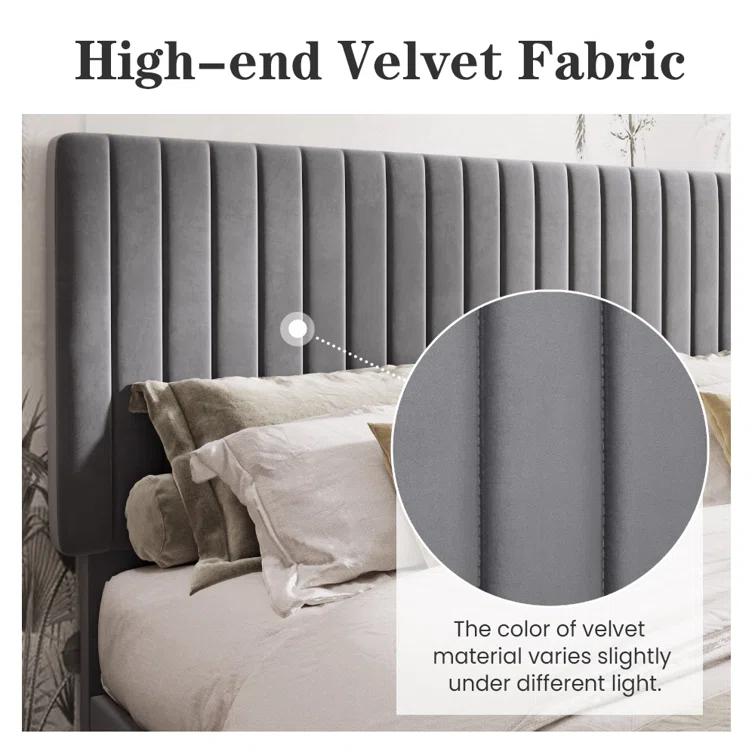 Candler Upholstered Platform Bed with Wingback