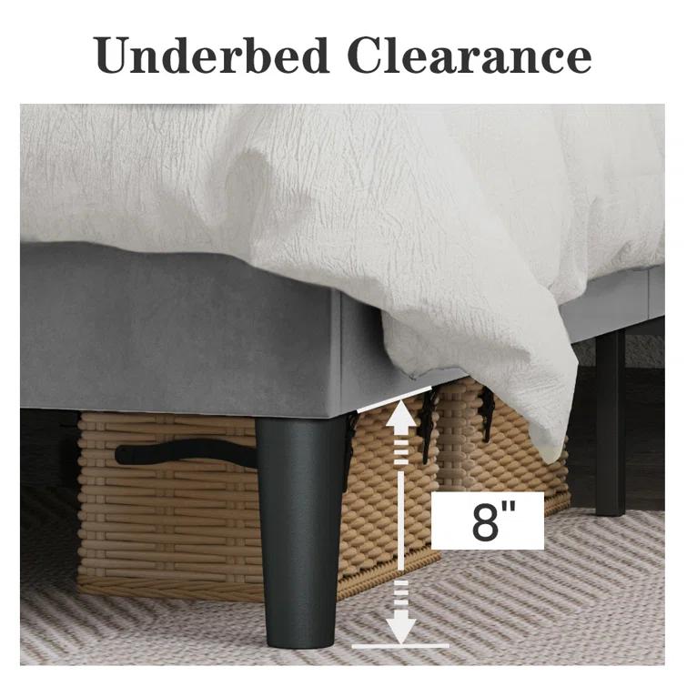 Candler Upholstered Platform Bed with Wingback