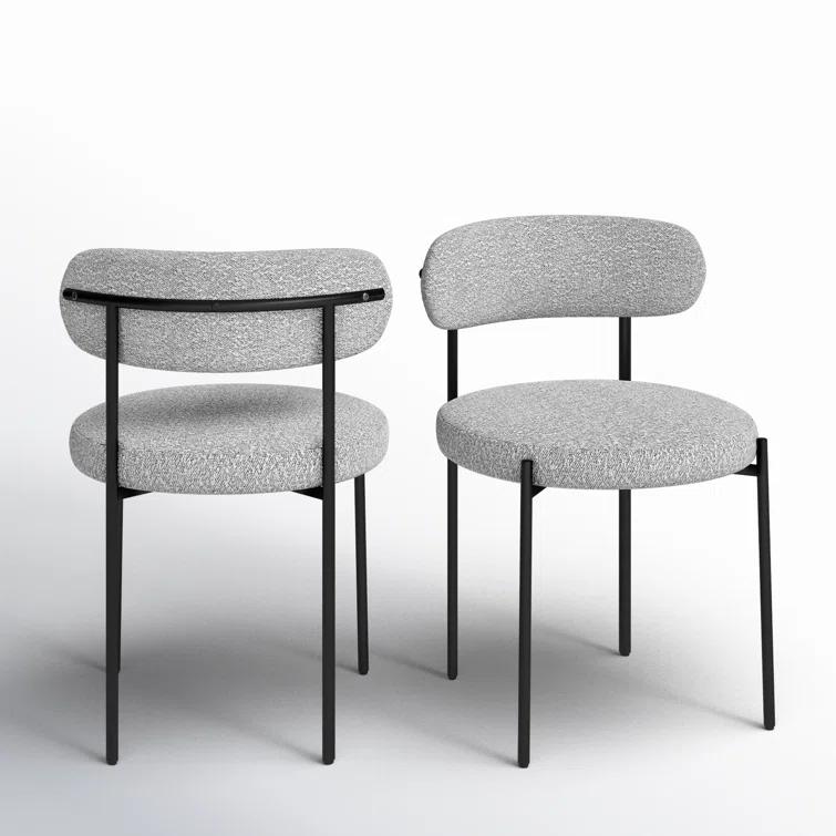 Sherwood Solid Back Boucle Side Chair