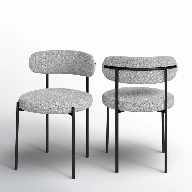 Sherwood Solid Back Boucle Side Chair
