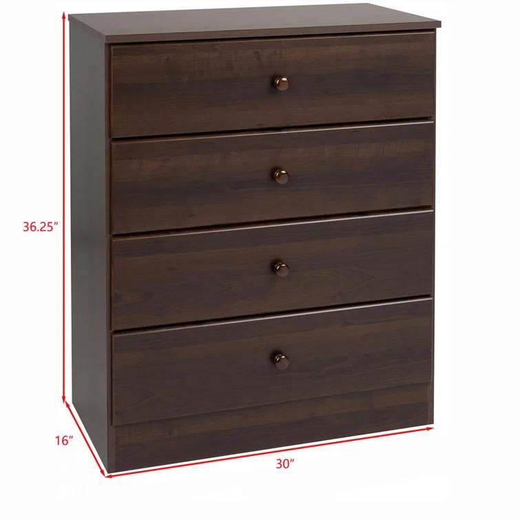 Mcclarrie Simplistic 4 Drawer 30" W Dresser