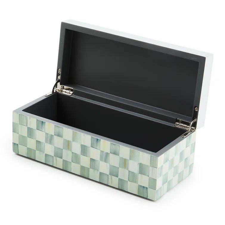 MacKenzie-Childs Courtly Check Large Lacquer Decorative Box With Hinged Lid